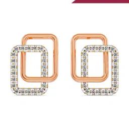 Emori 14k Two Tone Yellow Gold & Lab Grown Diamond Cubic Stud Earrings-picture-15