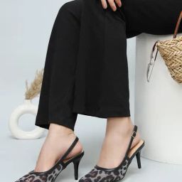 Truffle Collection Women's Black Leopard Back Strap Sandals-picture-14