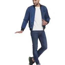 Red Tape Teal Full Sleeves Mock Collar Jacket image 5