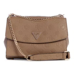 Guess Women Brown Textured Crossbody Bag image 1