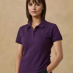 RAREISM Purple Cotton Blend Solid Short Sleeves Polo T-Shirt-picture-20