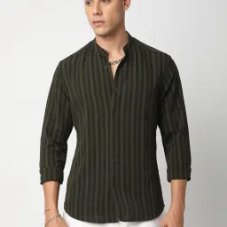 Vastrado Multicolored Relaxed Fit Striped Shirt image 1
