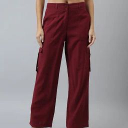 Latin Quarters Maroon Regular Fit High Rise Pants-picture-24