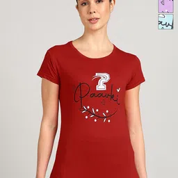 PAAVKI Women Pack of 3 Typography Printed Round Neck Cotton T-shirts-picture-20