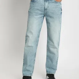 BENE KLEED Blue Cotton Relaxed Fit Solid Jeans image 1
