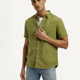 Levi's Green Cotton Slim Fit Shirt image 1