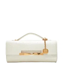 ALDO Ivory Textured Medium Clutch-picture-21