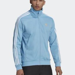 Adidas Originals Sky Blue Regular Fit Striped Sports Jacket-picture-13