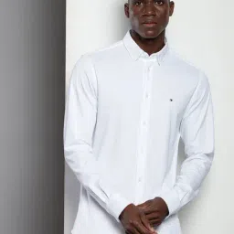 Tommy Hilfiger White Cotton Regular Fit Shirt-picture-18