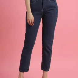 Forever 21 Blue Cotton Regular Fit Mid Rise Jeans image 1