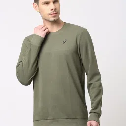 Asics Mantle Green Regular Fit Sweatshirt image 1