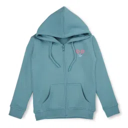 Gini & Jony Kids Blue Solid Full Sleeves Jacket image 1