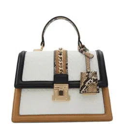 Aldo Multicolor Striped Medium Handbag-image-71