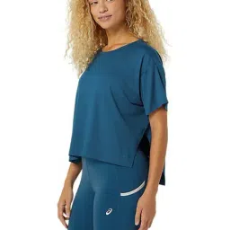 Asics Blue Plain Sports T-Shirt image 3