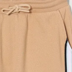 Fame Forever By Lifestyle Beige Cotton Regular Fit Striped Trackpants image 3