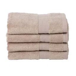 BIANCA Zero-Twist 100% Cotton Ultra-Fluffy Towels -4pc Hand Towel (paradiso) solid-wheat image 3