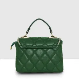 Esbeda Green Quilted Medium Satchel image 3