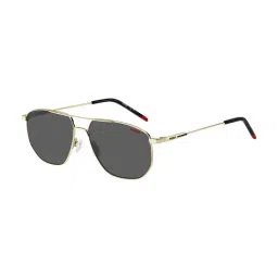 HUGO Grey Aviator Sunglasses for Men-picture-11