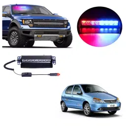 Cartronics 8 LED Red Blue Police Flasher Light for Tata Indica Ev2-picture-29