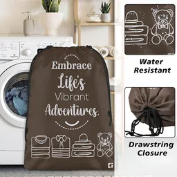 Myntra Elegant Homes Brown 3 Pieces Printed Multi-Utility Organisers image 5