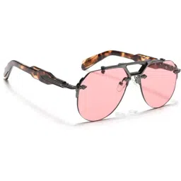 Voyage Red UV Protection Aviator Unisex Sunglasses-picture-12