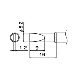 Hakko Soldering Tip T12 Lead Free Solder D Type, T12-DL52 (10) (Set of 10) image 2