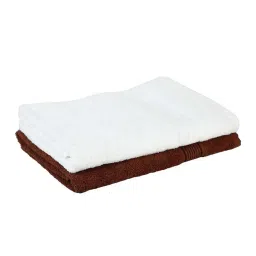 bianca LORENA 100% Cotton Super-Soft Terry Towels -2pc Bath Towel (d`ross) solid-white/brown image 4
