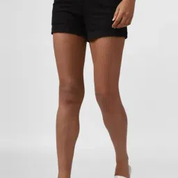 Forever 21 Black Cotton Shorts-image-25