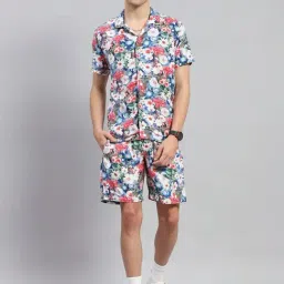 Monte Carlo Multicolor Regular Fit Floral Print Co-Ord Set-picture-31
