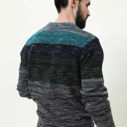 Rare Rabbit Green Relaxed Fit Colorblock Sweatshirt image 2