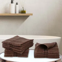 bianca LORENA 100% Cotton Super-Soft Terry Towels -12pc Face Towel (d`ross) solid-brown image 1