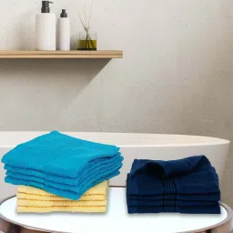 bianca LORENA 100% Cotton Super-Soft Terry Towels -12pc Face Towel (d`ross) solid-multi image 1