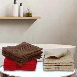 bianca LORENA 100% Cotton Super-Soft Terry Towels -12pc Face Towel (d`ross) solid-multi image 1