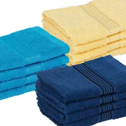 bianca LORENA 100% Cotton Super-Soft Terry Towels -12pc Face Towel (d`ross) solid-multi image 5