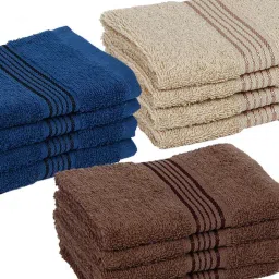 bianca LORENA 100% Cotton Super-Soft Terry Towels -12pc Face Towel (d`ross) solid-multi image 4