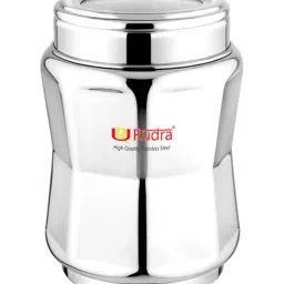 Rudra Silver Stainless Steel Container with See Through Lid-image-89