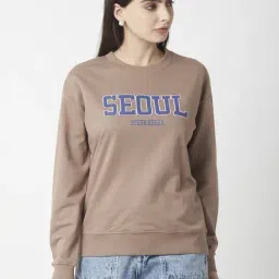 R&B Brown Cotton Graphic Printed Sweatshirt-picture-18