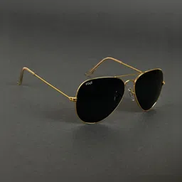 Irayz Unisex Black Lens & Gold-Toned Aviator Sunglasses with-picture-16