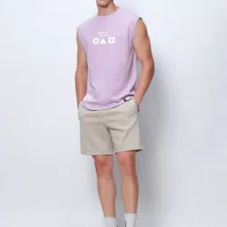 Bewakoof Lilac Bloom Boxy Fit Graphic Vest image 4