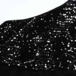 Cottinfab Black Embellished Maxi Georgette Dress image 5