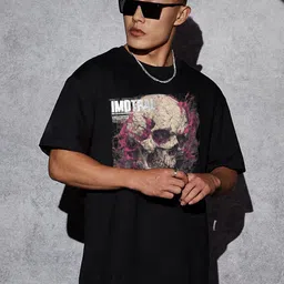 MaverIQ Men Graphic Printed Round Neck Cotton Oversized T-shirt-picture-28