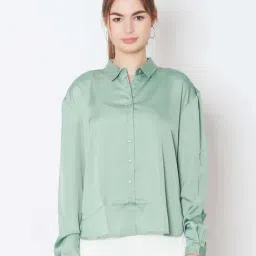 Zink London Green Regular Fit Shirt-image-93