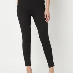 Crimsoune Club Black Slim Fit Mid Rise Jeggings-image-86