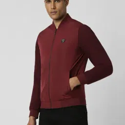 Van Heusen Maroon Regular Fit Bomber Jacket image 3