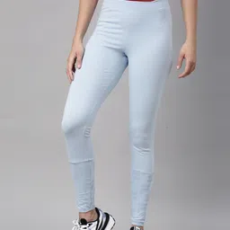 FILA Women Blue Solid Slim Fit Cotton Regular Trackpants-picture-34