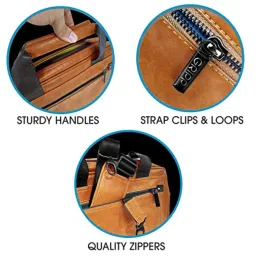 Gripp Urban Edge Laptop Messenger Shoulder Bag For Macbook Air Pro 11, 12, 13 and 15 (Camel) image 5