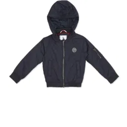 U.S. Polo Assn. Kids Navy Solid Full Sleeves Hooded Jacket image 1