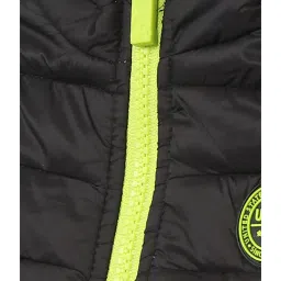 U.S. Polo Assn. Kids Black Quilted Full Sleeves Hooded Jacket image 3