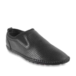 Mochi Men's Black Casual Slip-Ons image 1