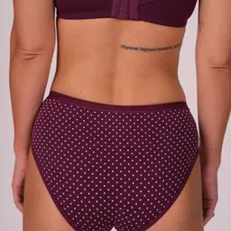 Munns & Mars Women Polka Dot Printed Cotton Low-Rise Hipster Briefs image 4
